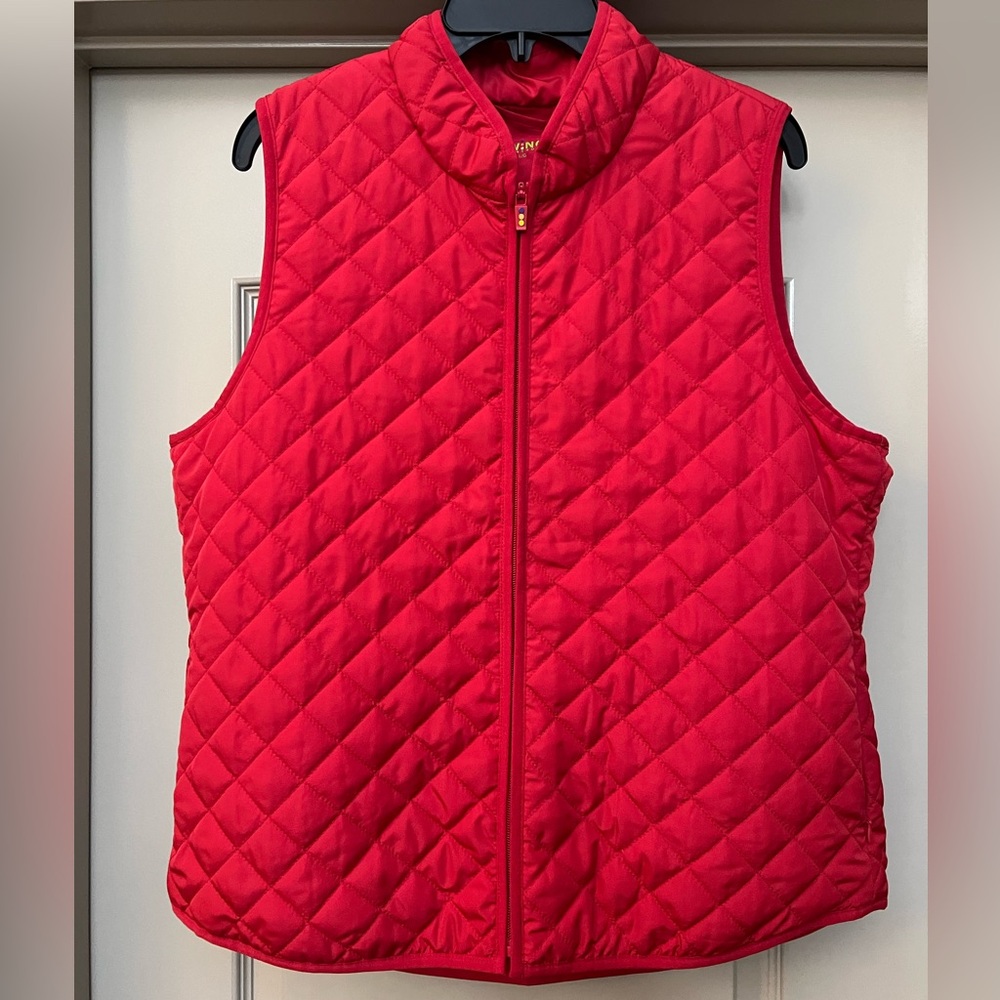 NWT NEW Cherry Red Insulated Lightweight Vest